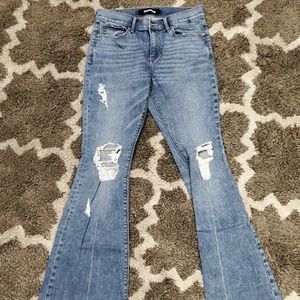Express distressed flare Jean's **tall